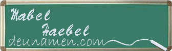 Mabel Haebel Visitenkarte